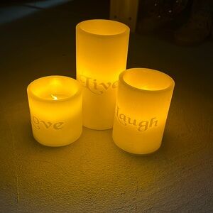 Live-Laugh-Love 3 Candle set